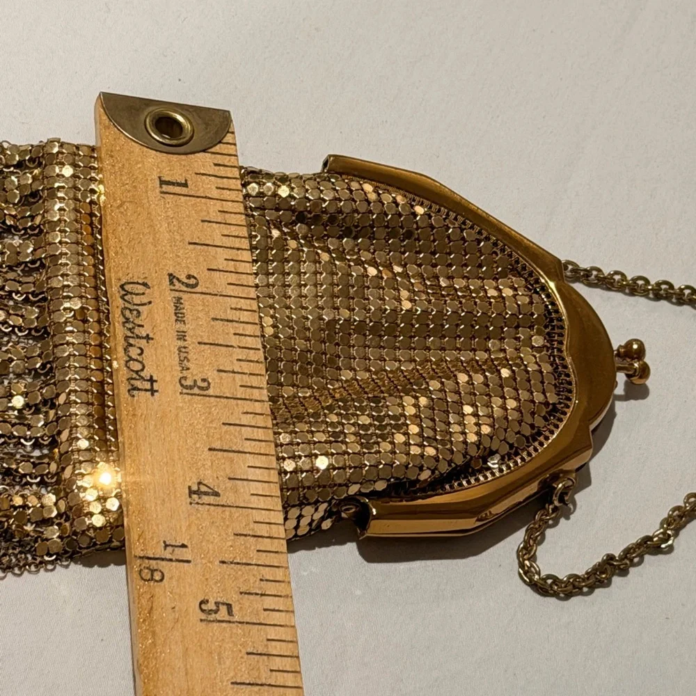 Vintage Gold Chainmail Evening Bag made in USA - Picture 9 of 9